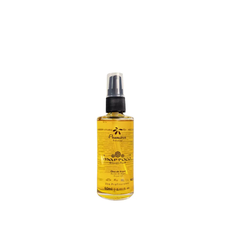 Floractive Marroco Golden Plus Argan Oil 60ml, an argan finishing oil for dry, damaged or colour-treated hair
