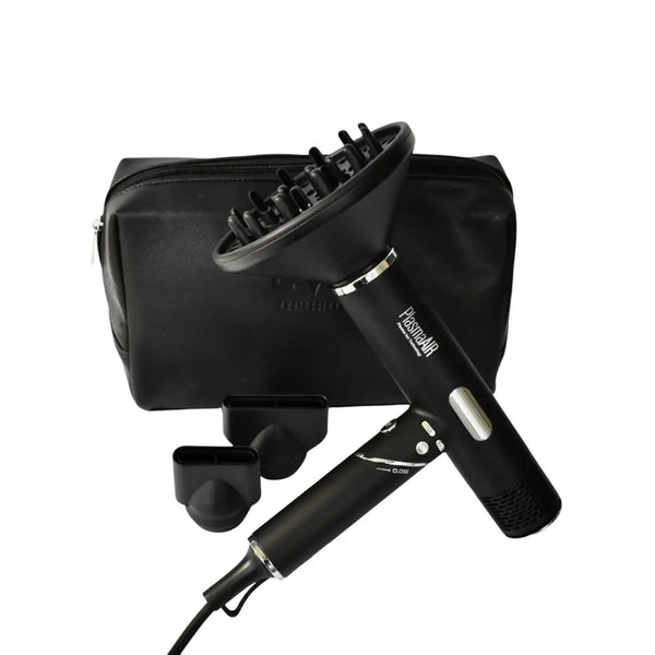 Evy PlasmaAir Dual Voltage Dryer with Carry Bag, 2 Nozzles, and Diffuser