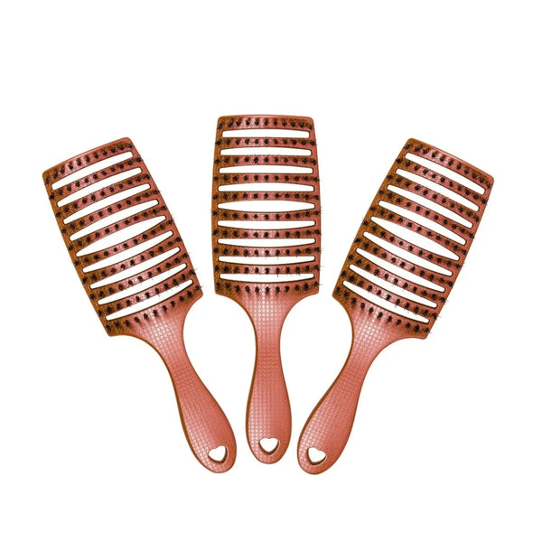 HHB Happy Detangler Paddle Brush - Orange (3 Pack)