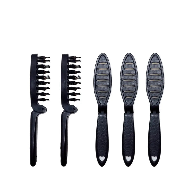 HHB Pocket Happy Hair Brush - Black (5 Pack)