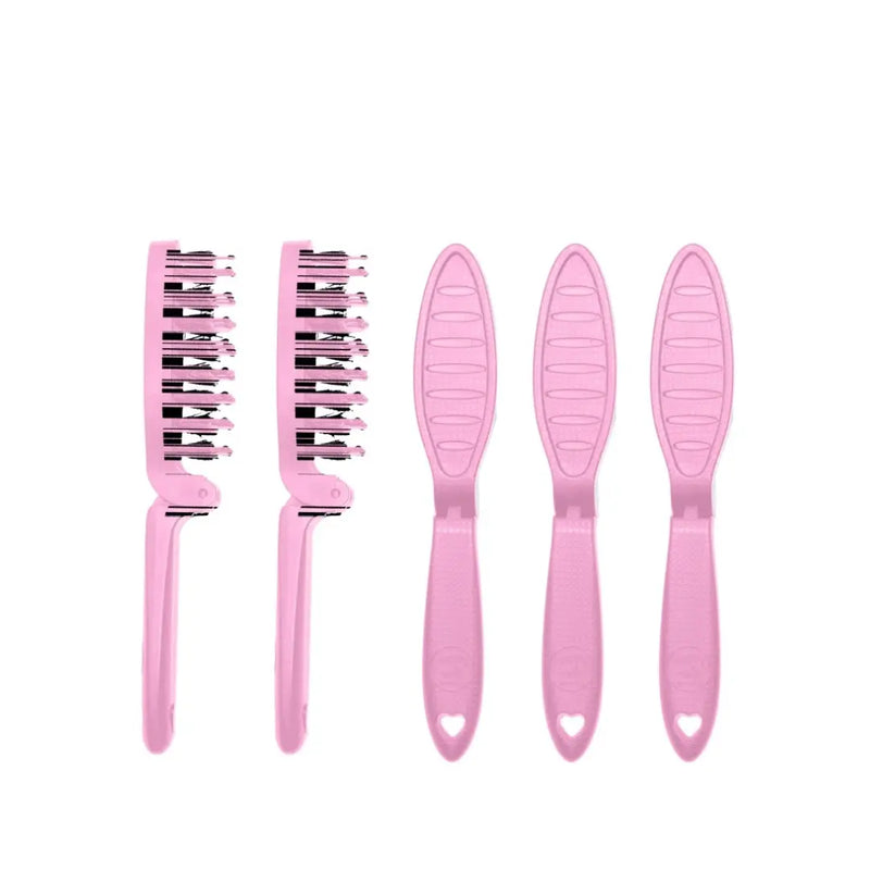HHB Pocket Happy Hair Brush - Pink (5 Pack)